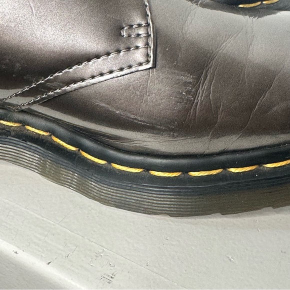 🔴 SOLD Doc Dr Martens Air Wair Shoes Patent Shiny  Leather Oxford 10084 Bronzed - Picture 7 of 9